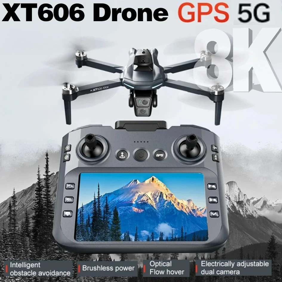 Fpv Brushless Rc Drone 4K - 오리지널 XT606 드론 전문가용 8K HD
