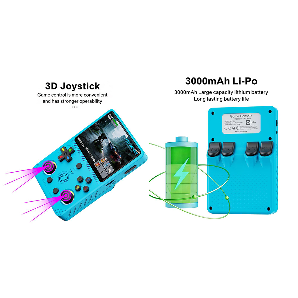 Retro Handheld Game Console R36S - RG36MAX 레트로 휴대용 게임 콘솔, 휴대